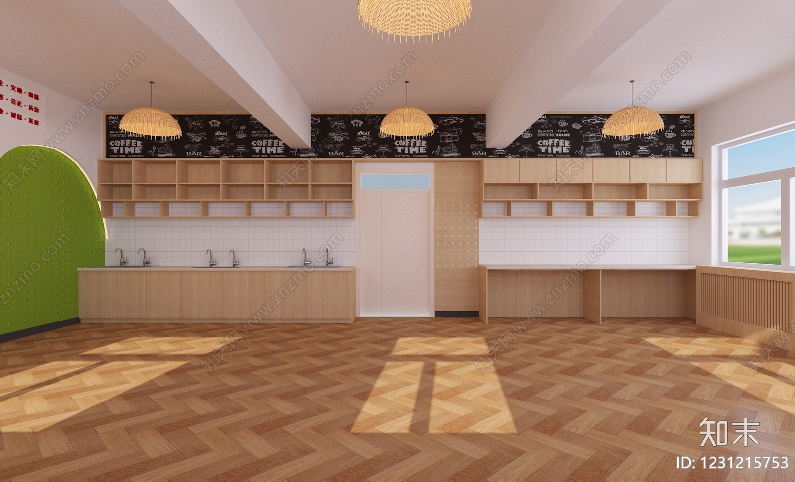 原木风学校3D模型下载【ID:1231215753】