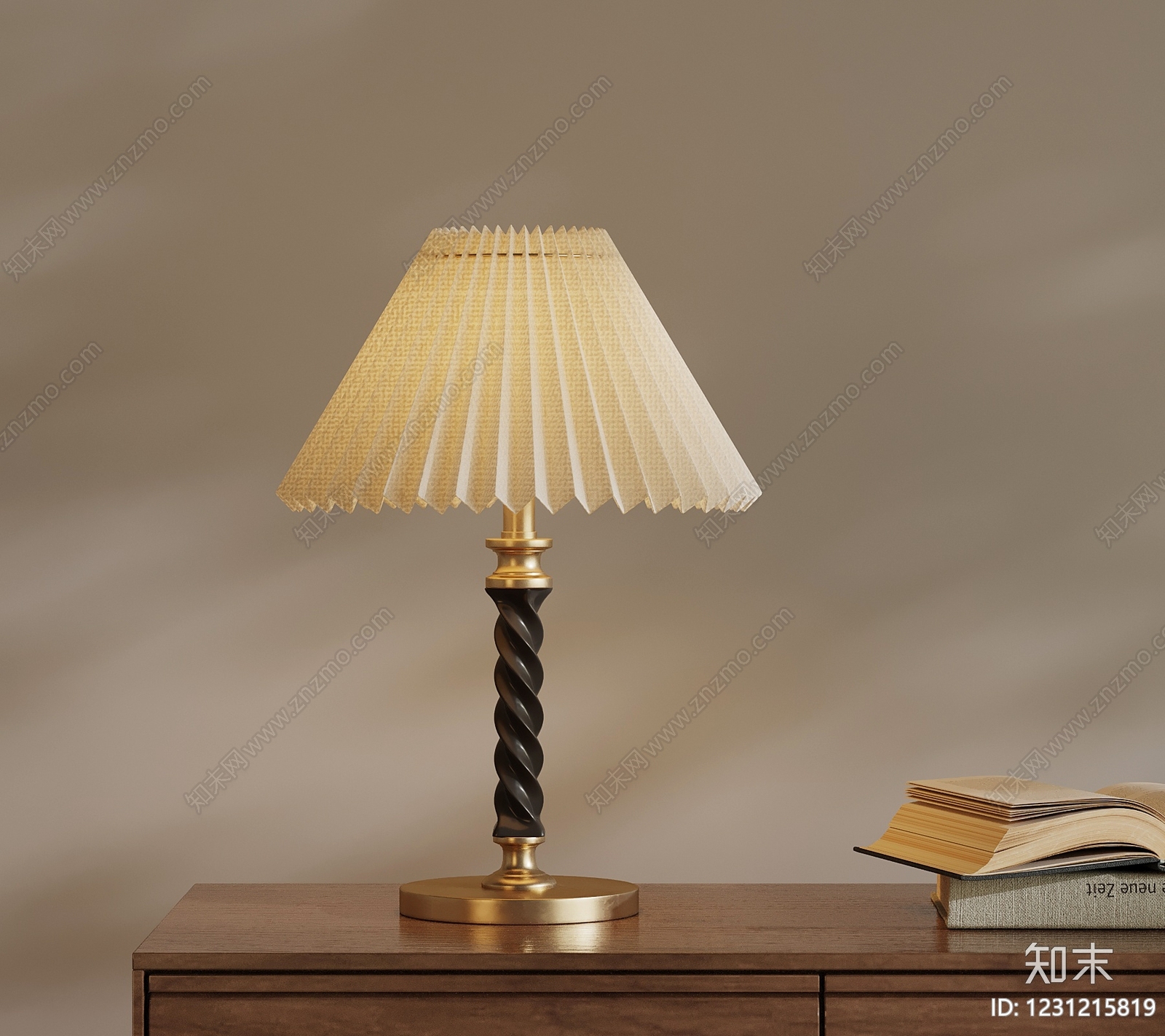 中古风台灯3D模型下载【ID:1231215819】