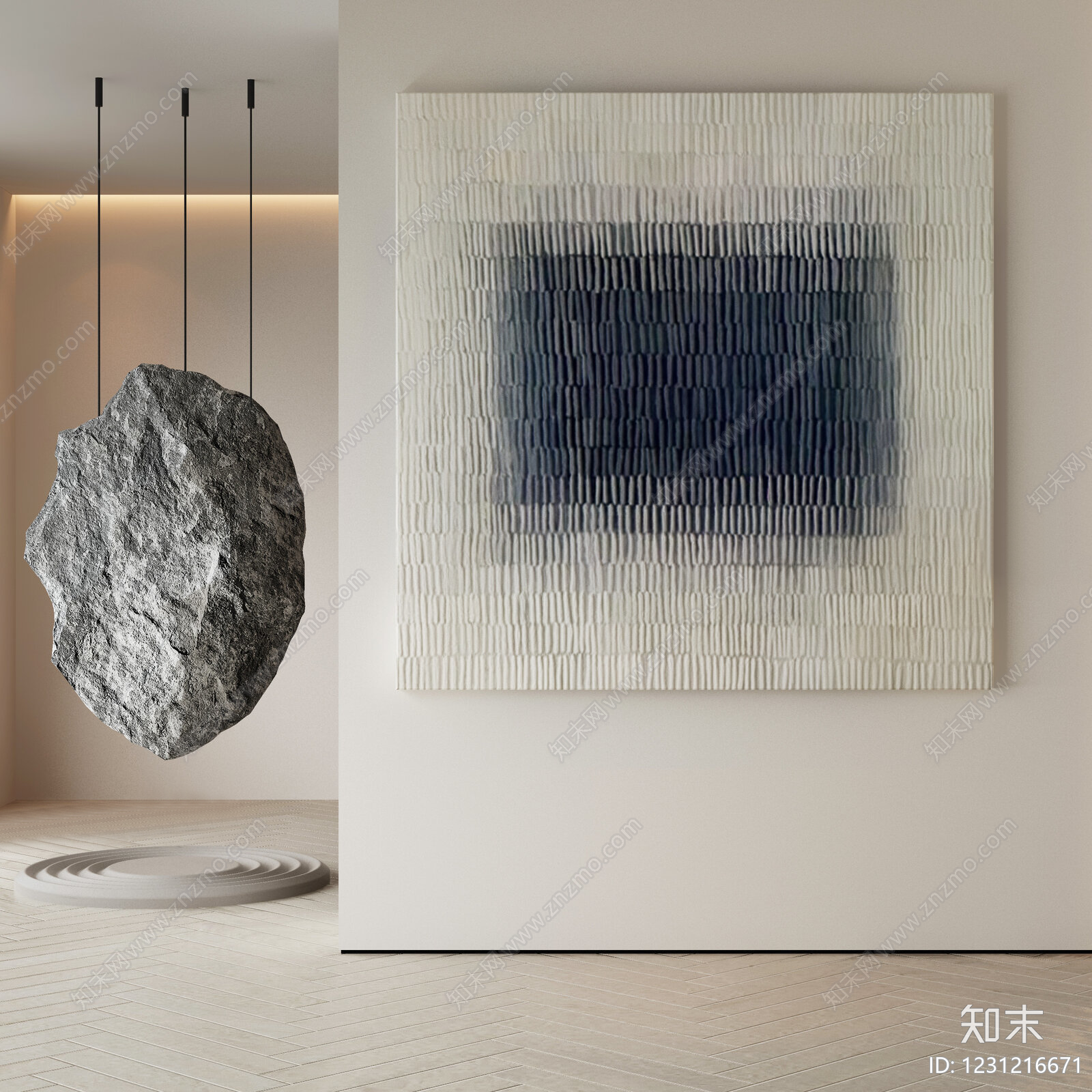 侘寂挂画SU模型下载【ID:1231216671】