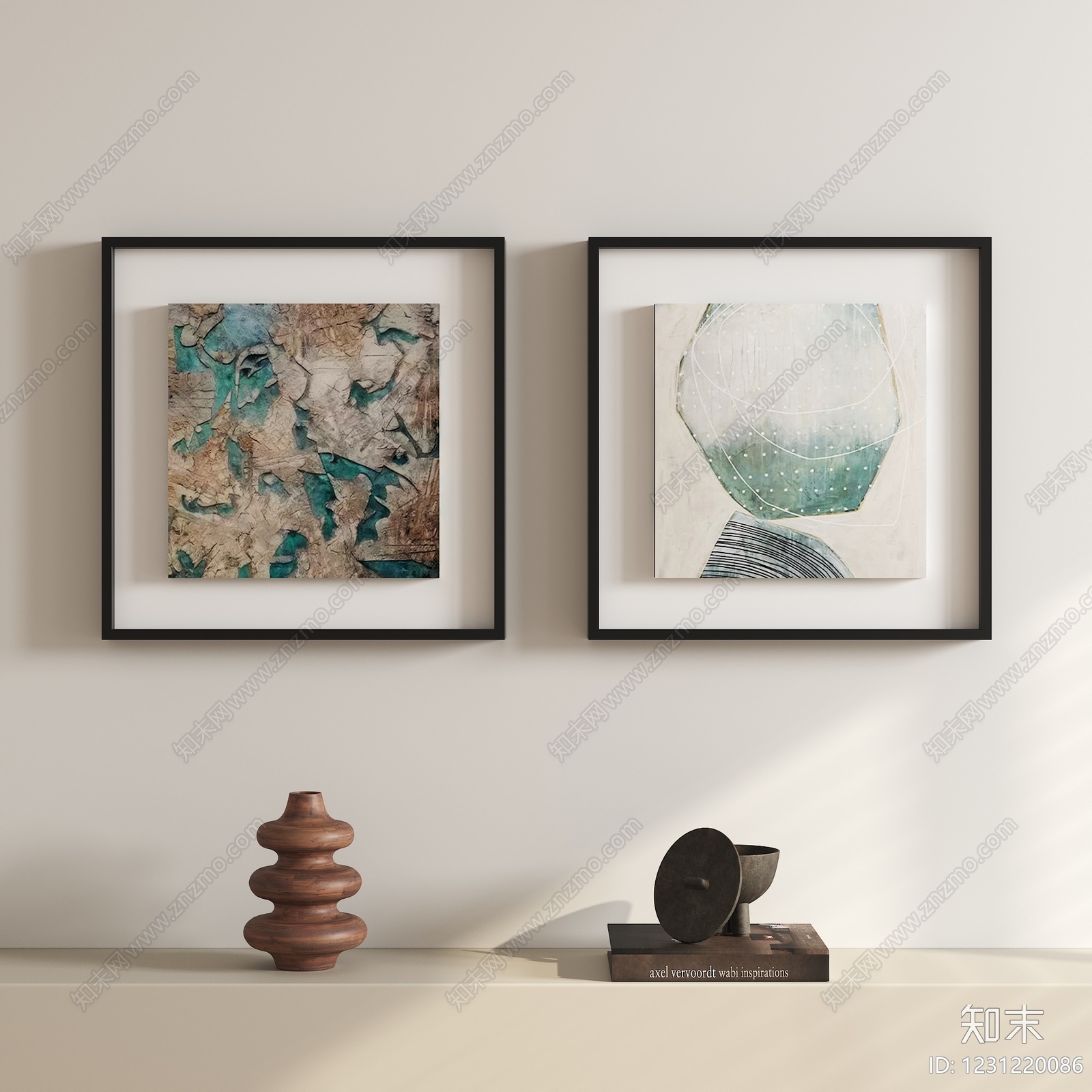 侘寂抽象挂画3D模型下载【ID:1231220086】