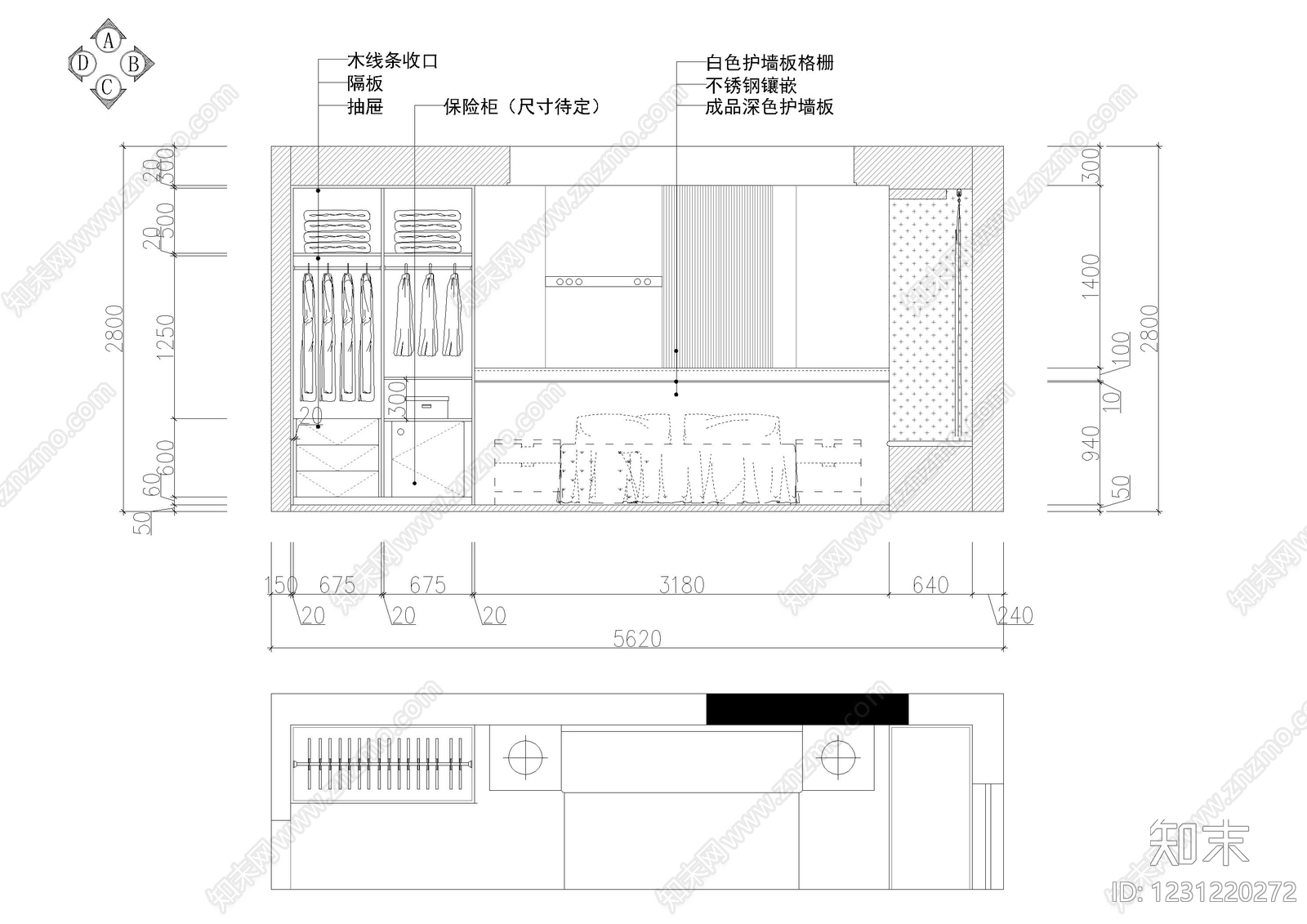 现代家装立面图CAD图纸
