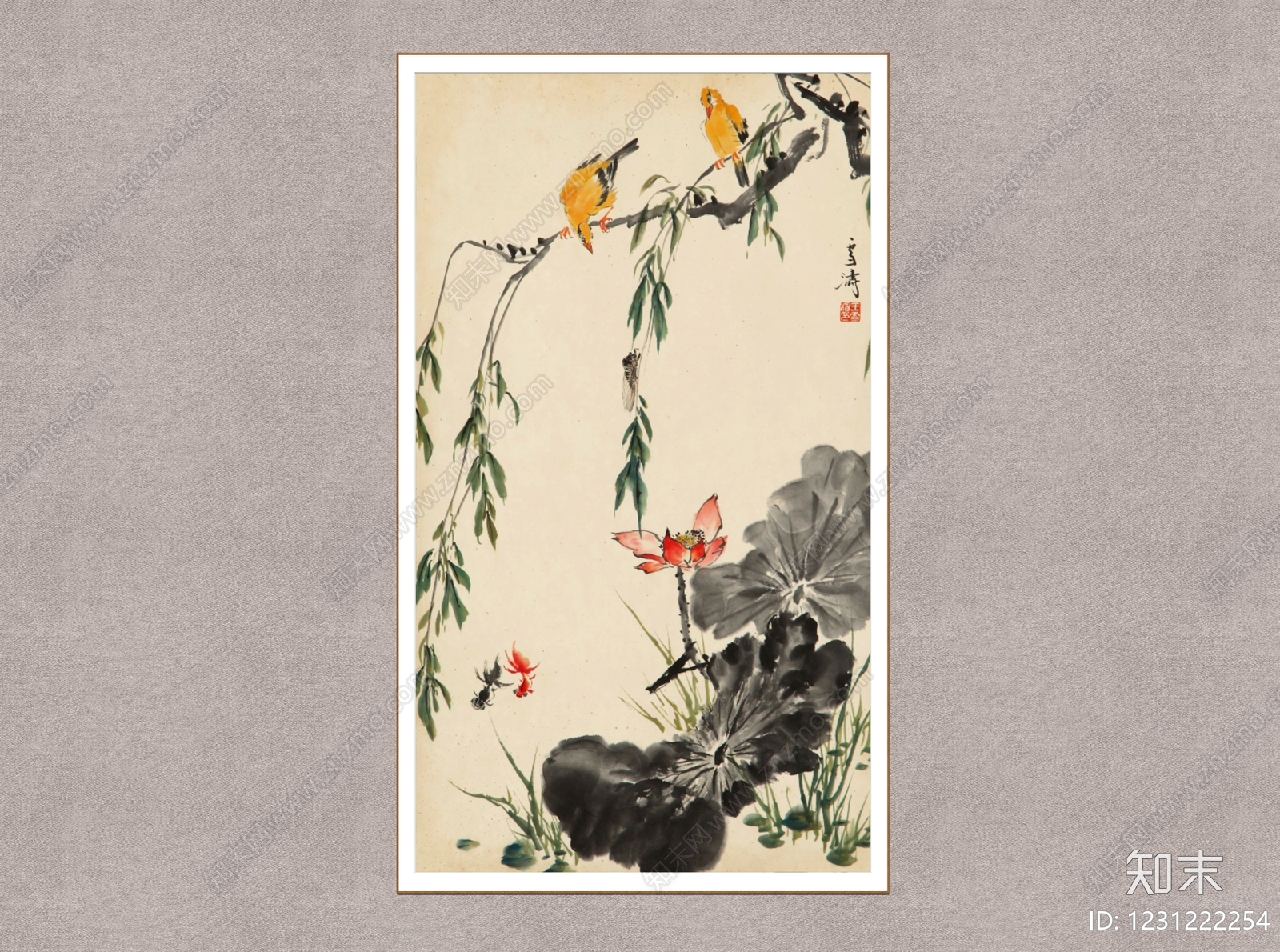 中式画框SU模型下载【ID:1231222254】