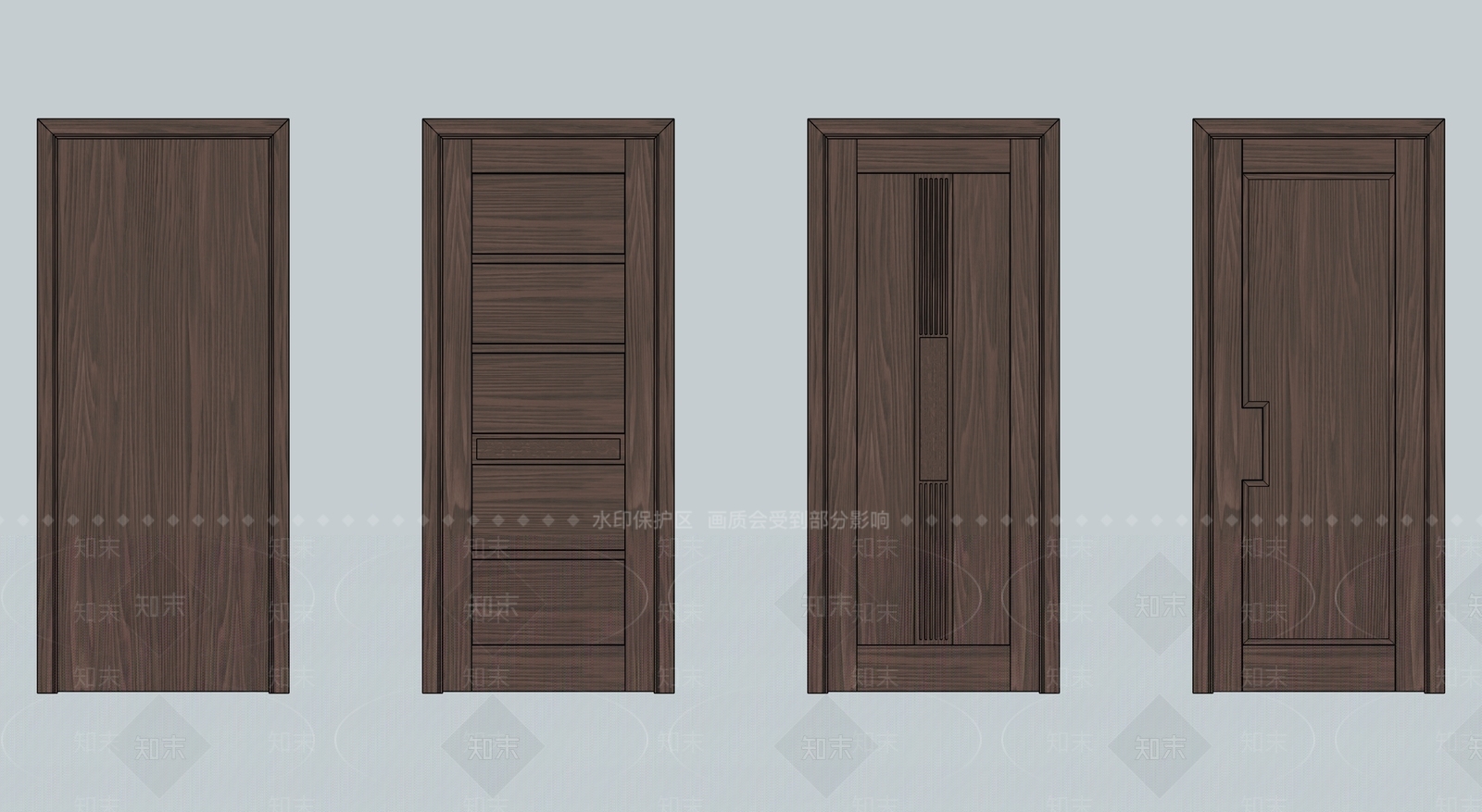 现代简约单开门SU模型下载【ID:1231228455】