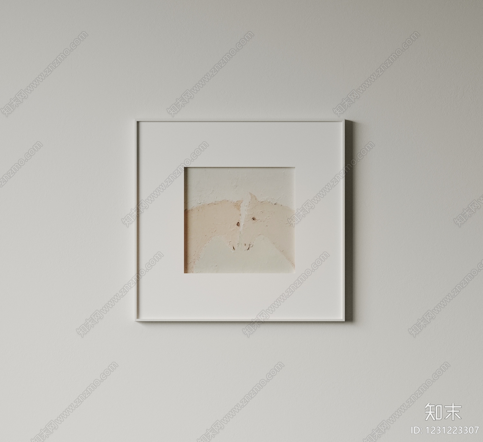侘寂抽象挂画3D模型下载【ID:1231223307】
