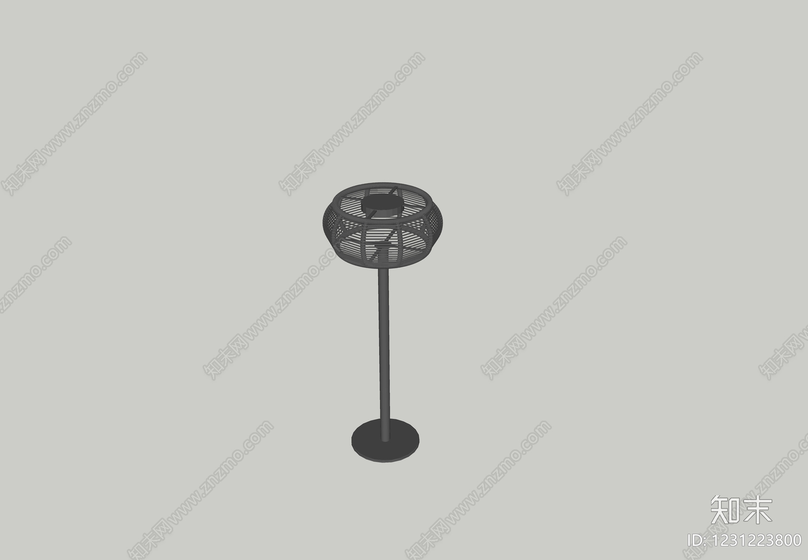 现代简约户外落地灯SU模型下载【ID:1231223800】