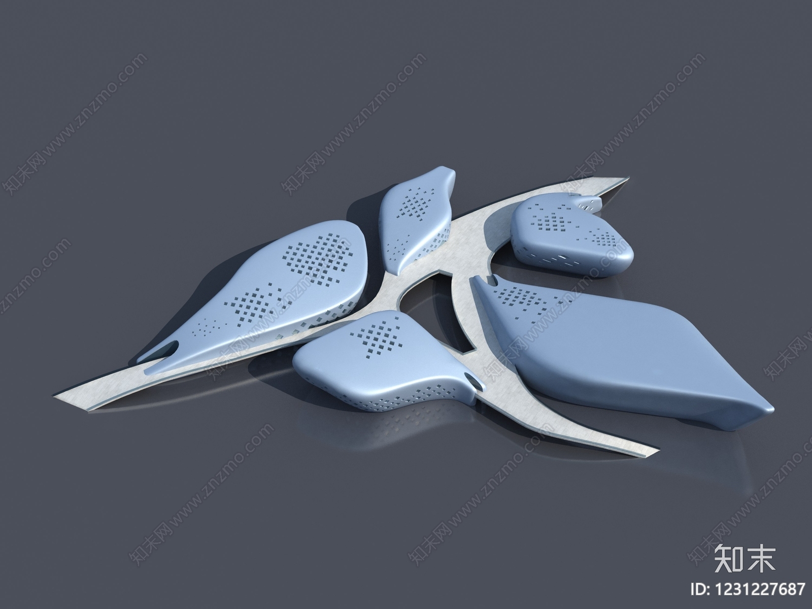 未来主义商业综合体3D模型下载【ID:1231227687】
