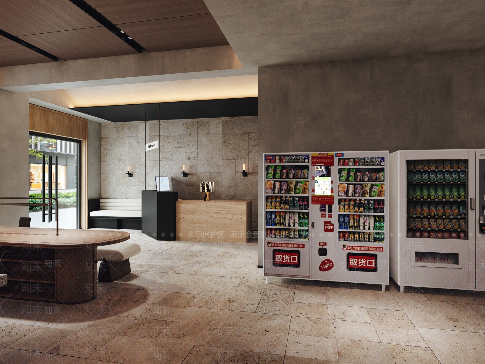 现代简约酒店大堂3D模型下载【ID:1231228050】