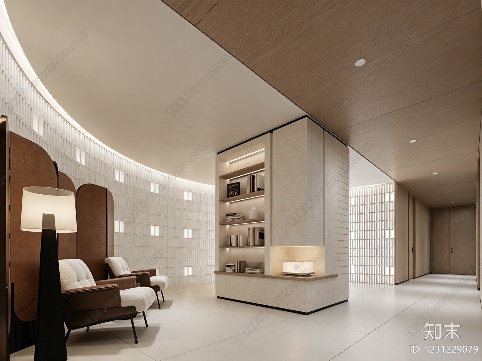 现代简约休息区3D模型下载【ID:1231229079】
