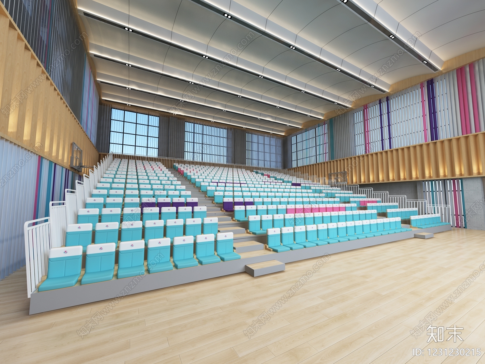 现代简约报告厅3D模型下载【ID:1231230215】