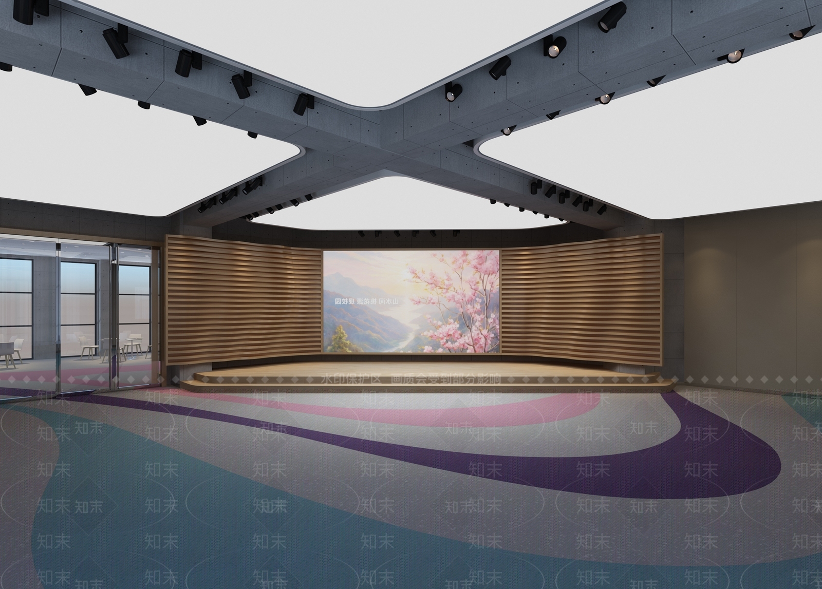 现代直播间3D模型下载【ID:1231231087】