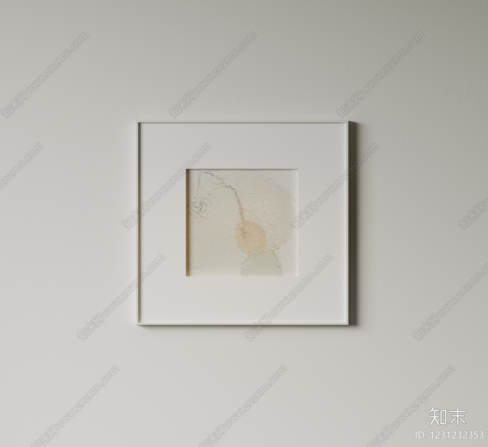 侘寂抽象挂画3D模型下载【ID:1231232353】