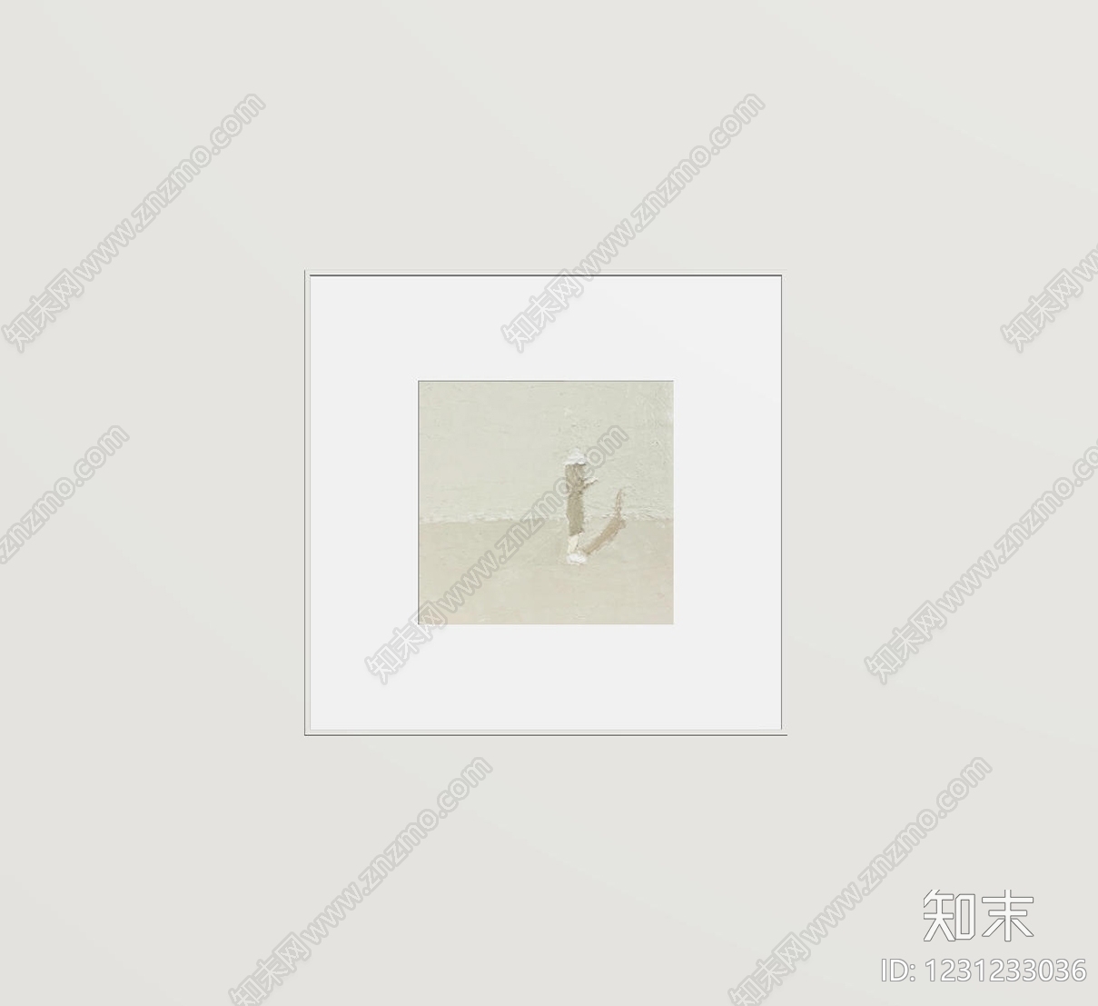 侘寂抽象画SU模型下载【ID:1231233036】