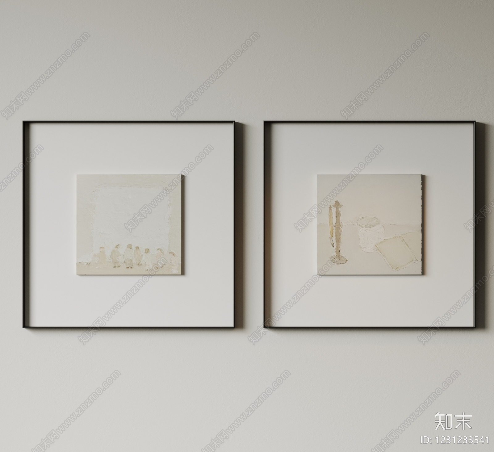 极简儿童挂画3D模型下载【ID:1231233541】