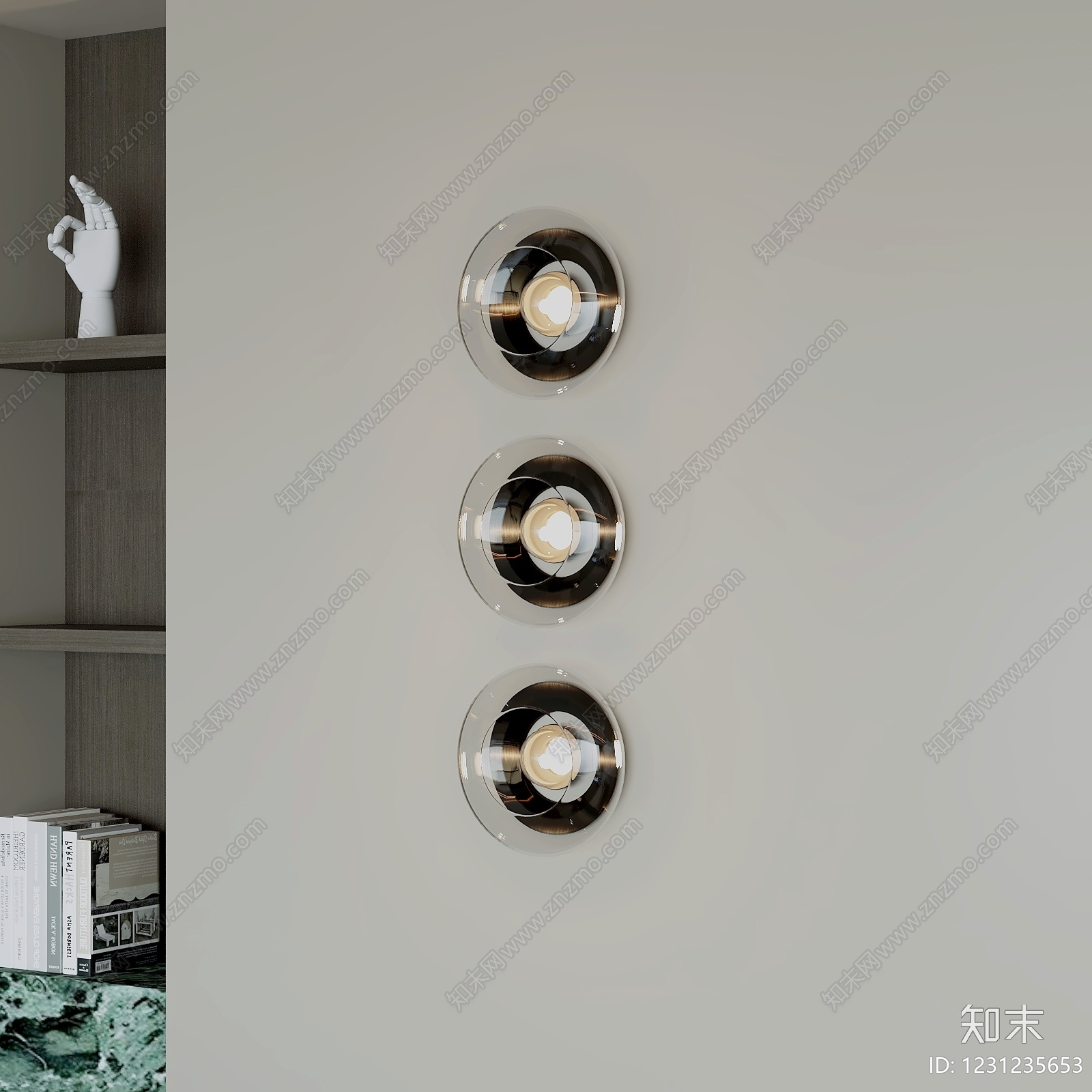 极简壁灯3D模型下载【ID:1231235653】