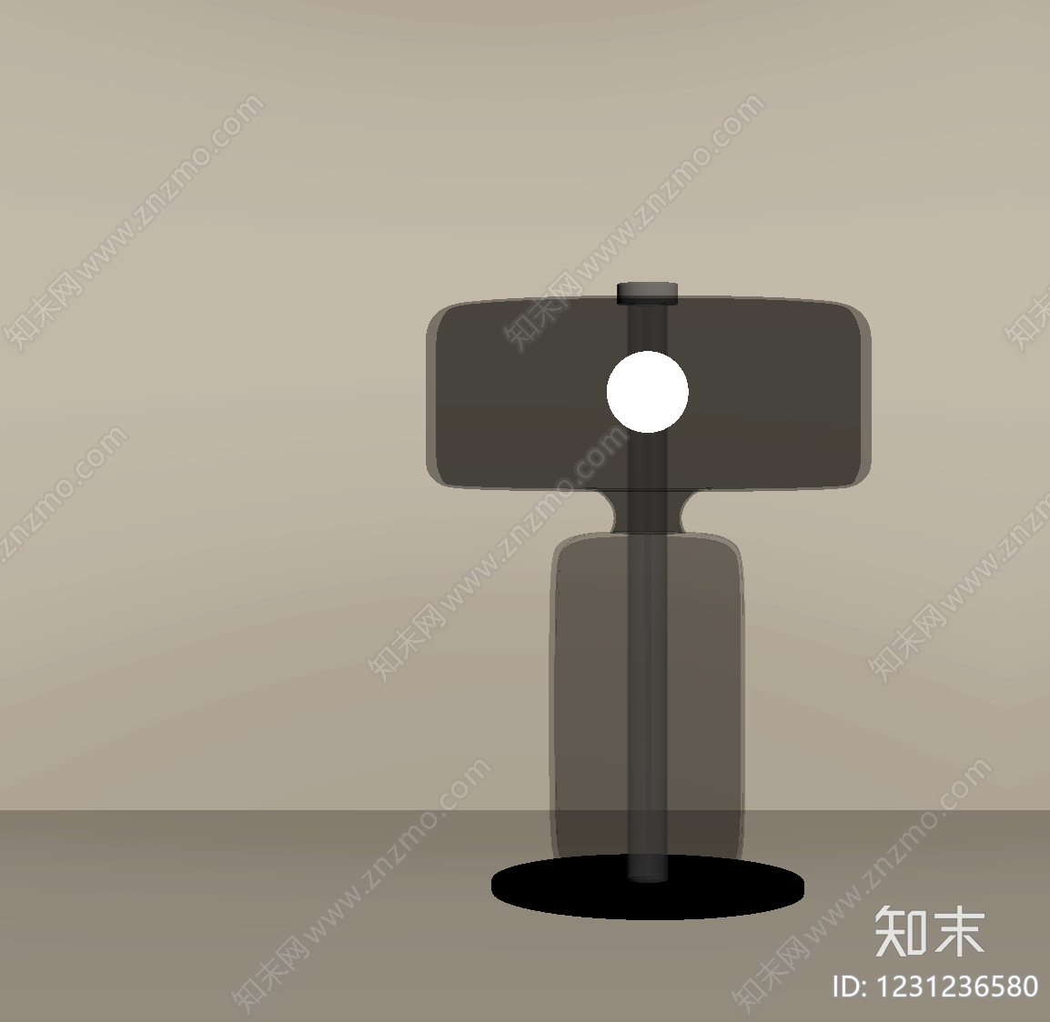 意式极简台灯SU模型下载【ID:1231236580】