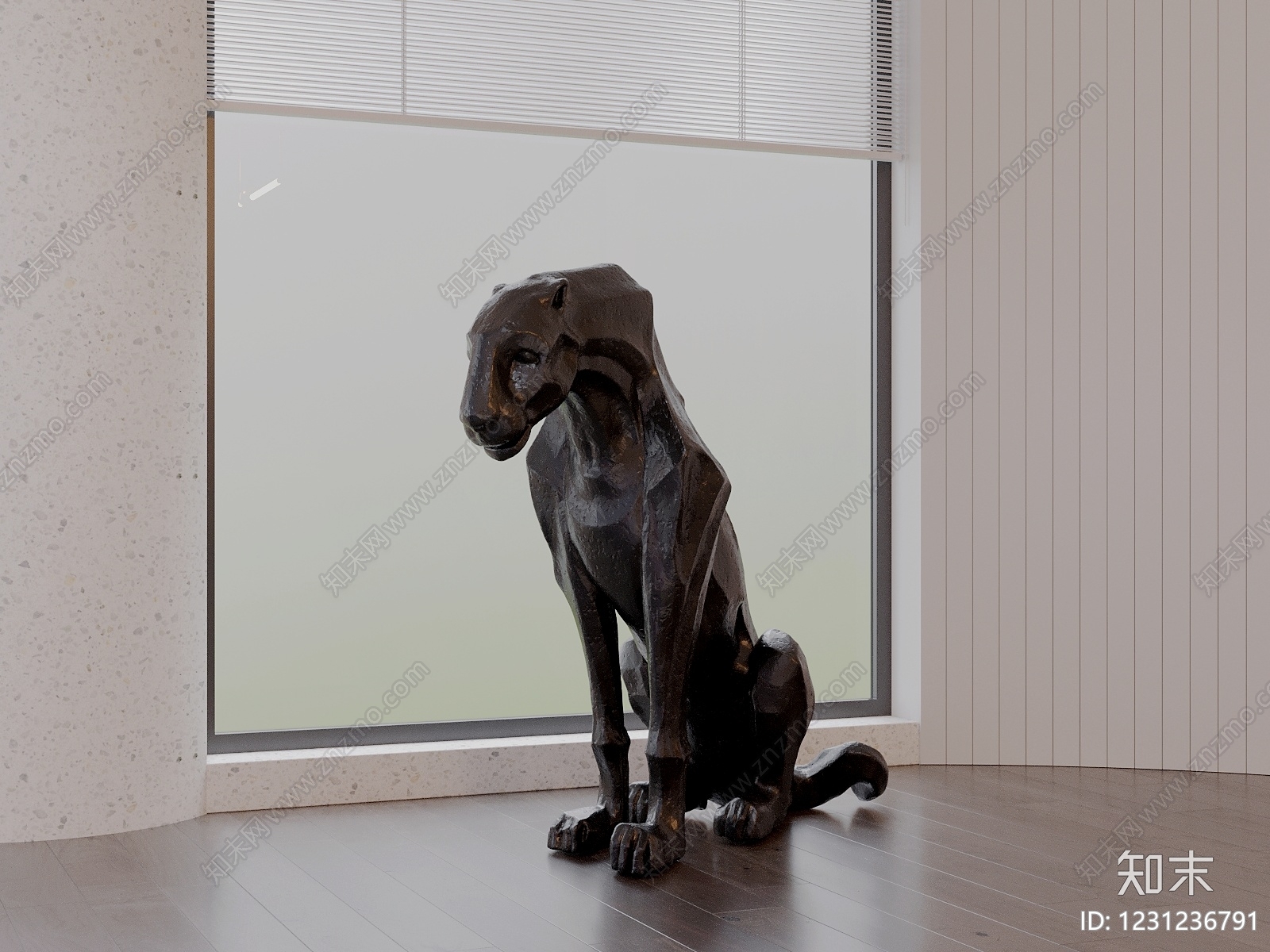 极简雕塑摆件3D模型下载【ID:1231236791】
