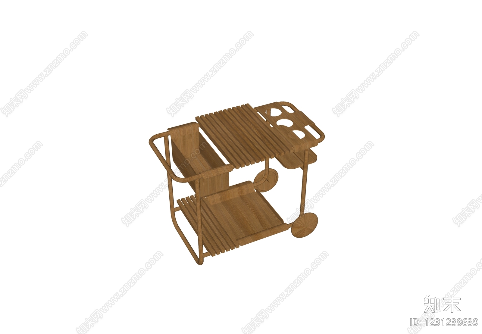原木风边几SU模型下载【ID:1231238639】