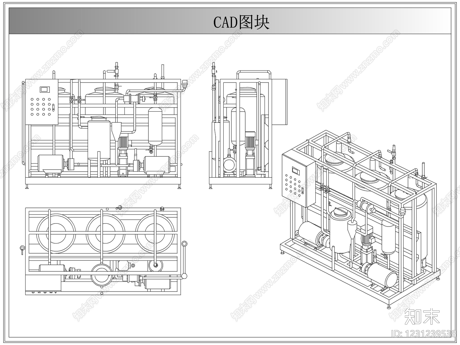 综合器材设备图库CAD图纸