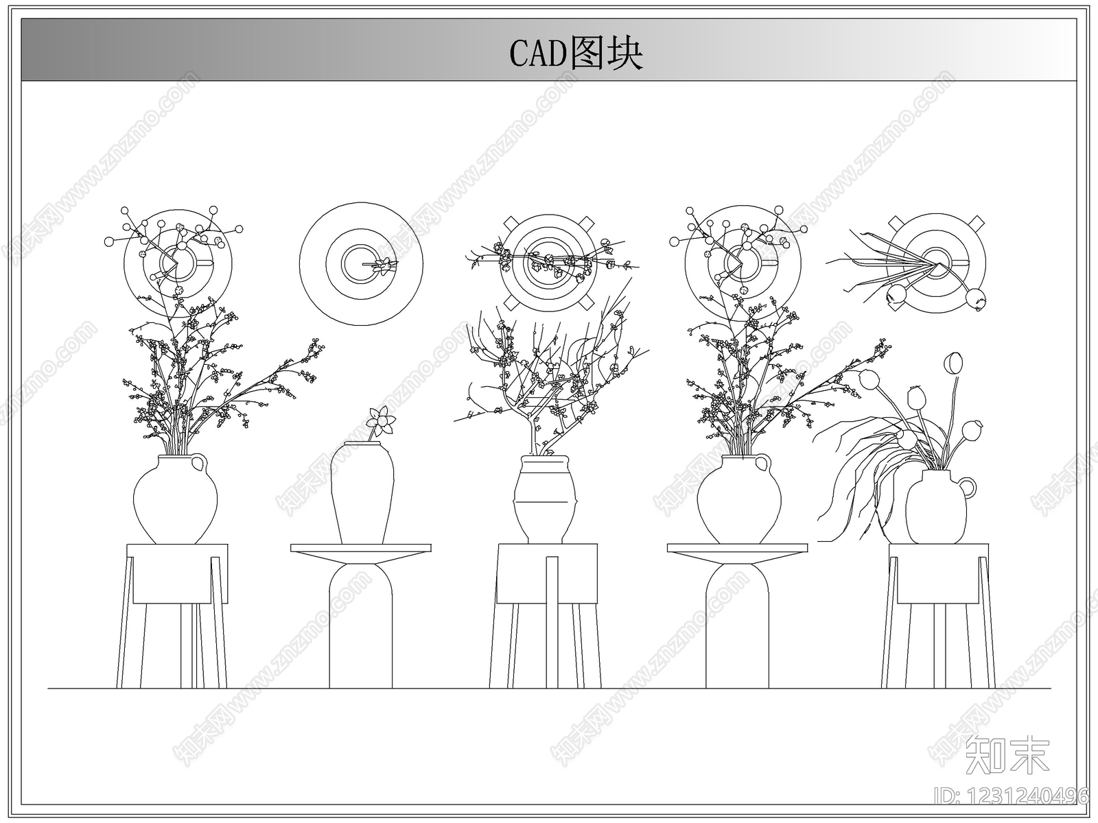 综合植物图库cad施工图下载【ID:1231240496】