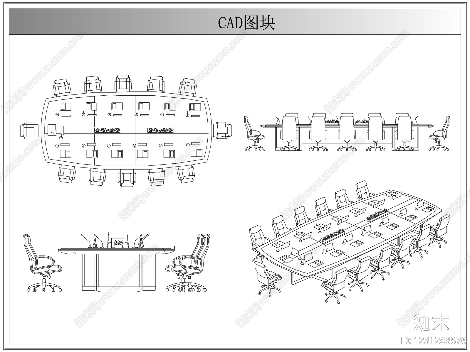 桌椅cad施工图下载【ID:1231243876】