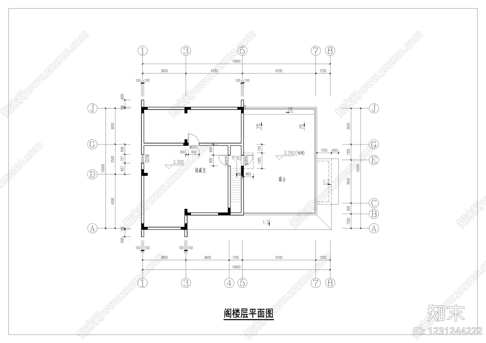 别墅建筑cad施工图下载【ID:1231244222】
