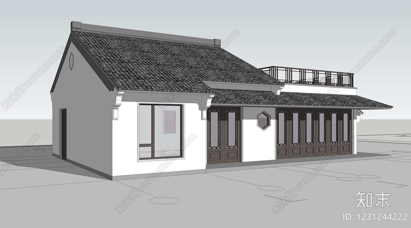 中式别墅建筑CAD图纸