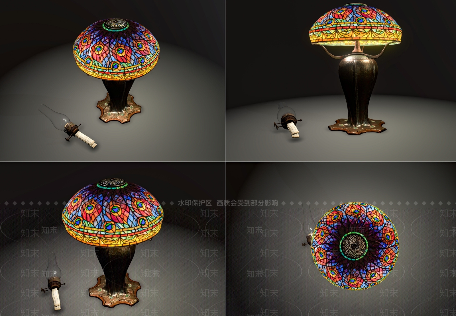 新艺术运动灯具组合3D模型下载【ID:1231244725】