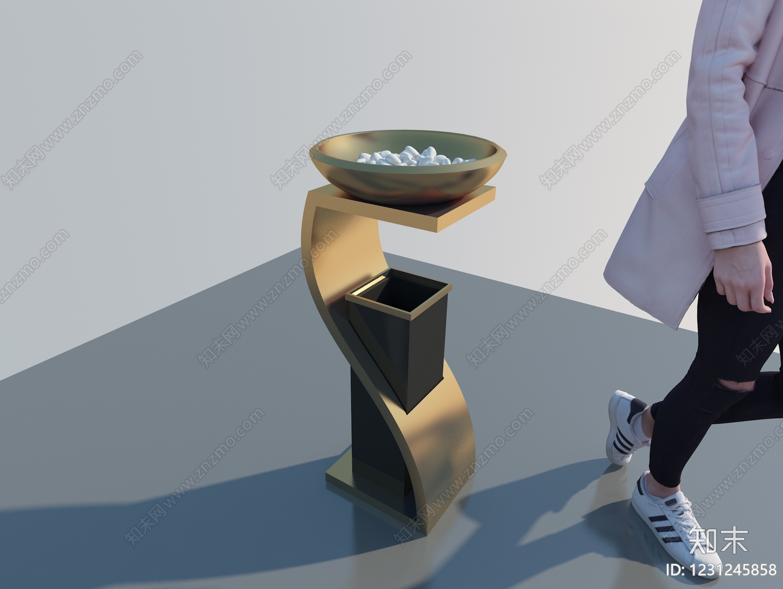 轻奢边几3D模型下载【ID:1231245858】