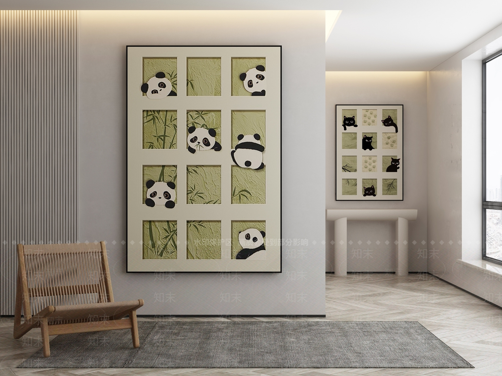 现代简约落地画3D模型下载【ID:1231248332】