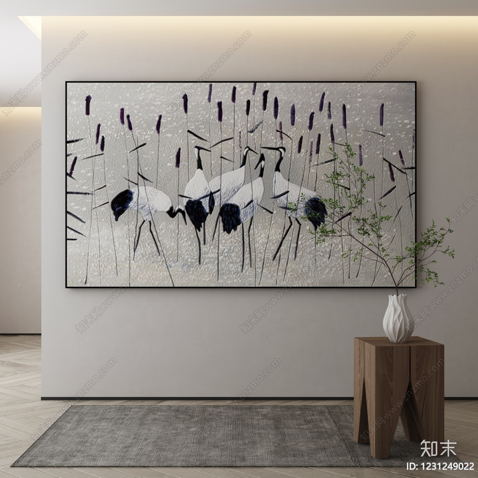 新中式儿童挂画3D模型下载【ID:1231249022】