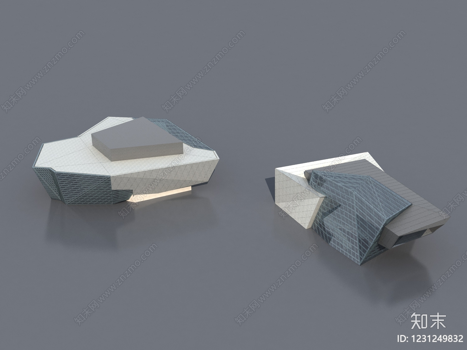 解构主义艺术风格建筑3D模型下载【ID:1231249832】