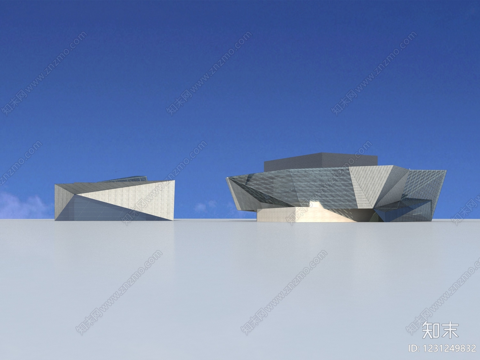 解构主义艺术风格建筑3D模型下载【ID:1231249832】