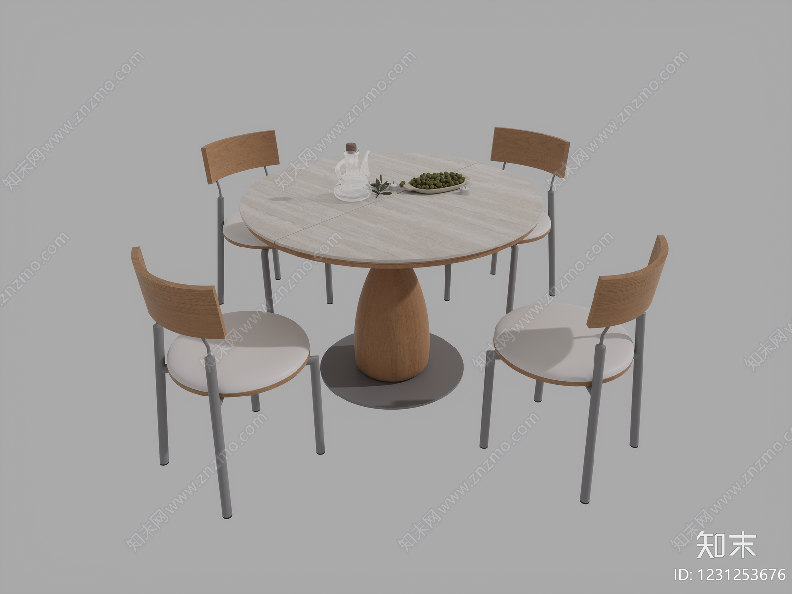 原木风餐桌椅SU模型下载【ID:1231253676】