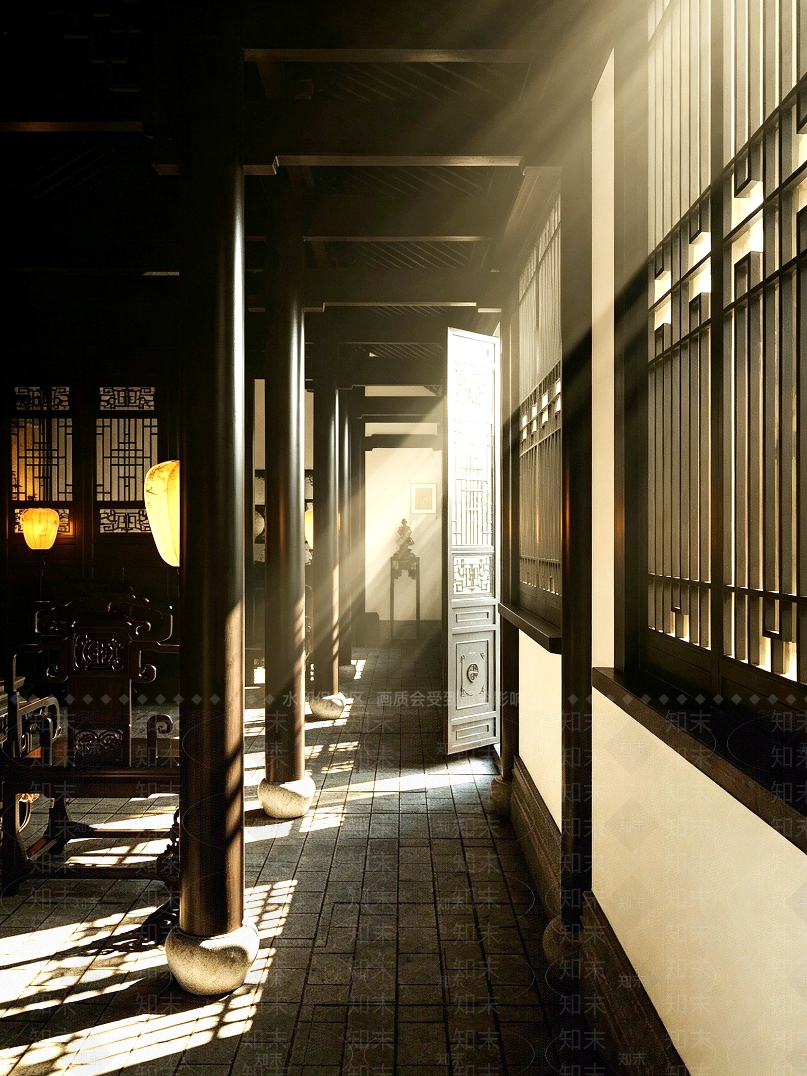 中式古建3D模型下载【ID:1231255207】
