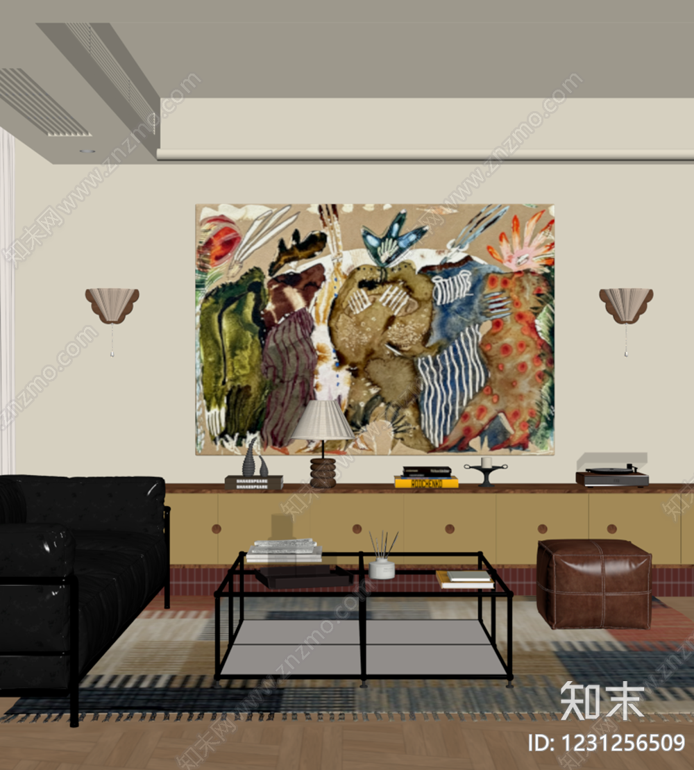 中古风油画SU模型下载【ID:1231256509】