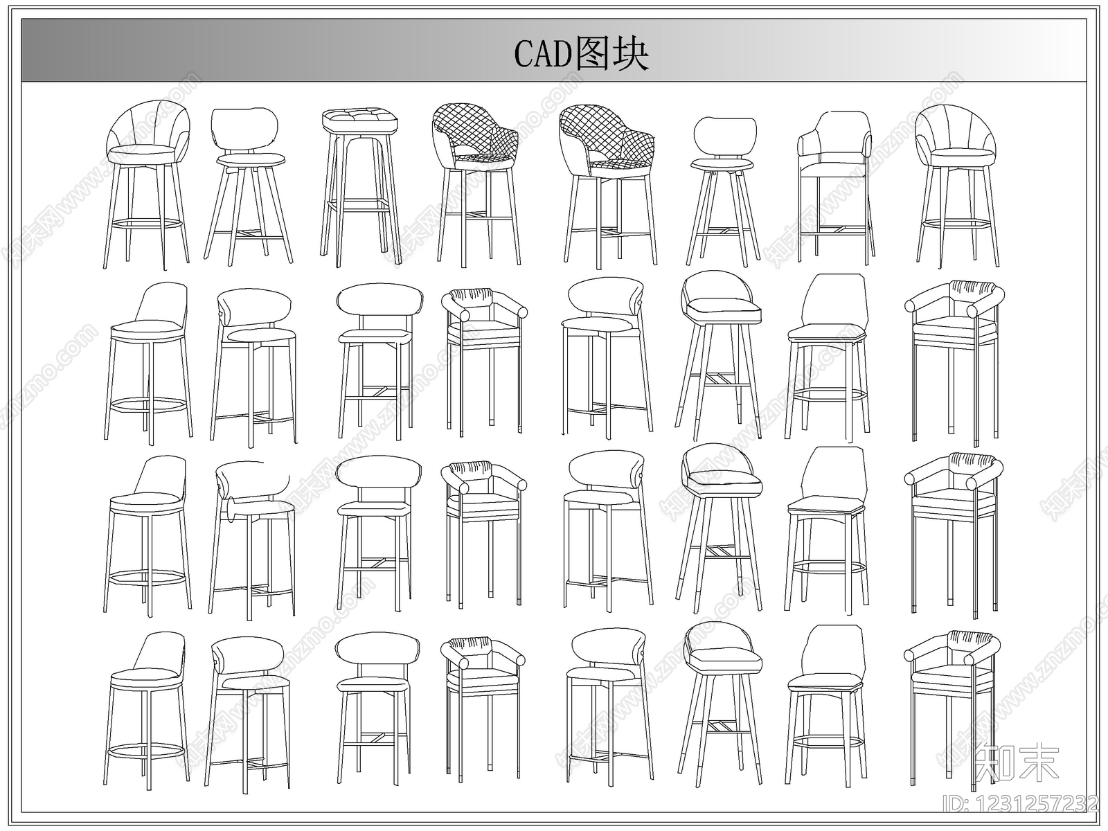 椅子CAD图纸