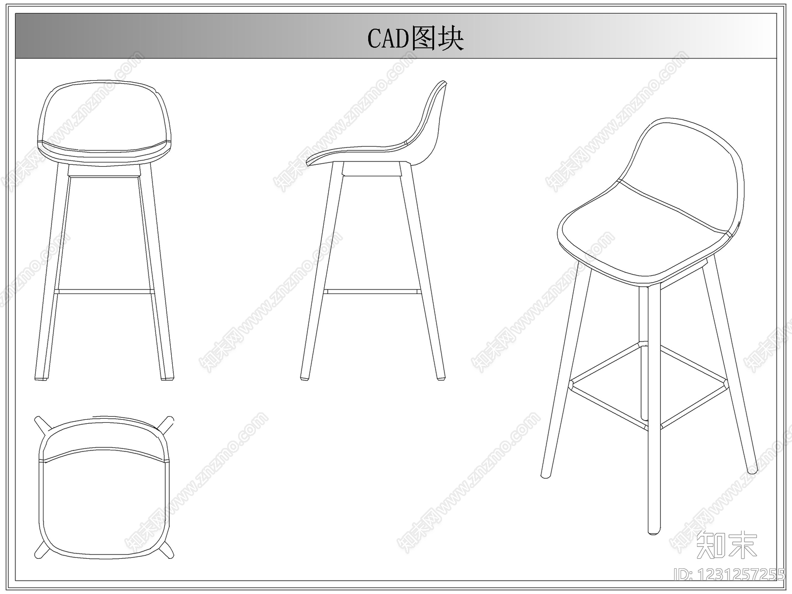 椅子CAD图纸
