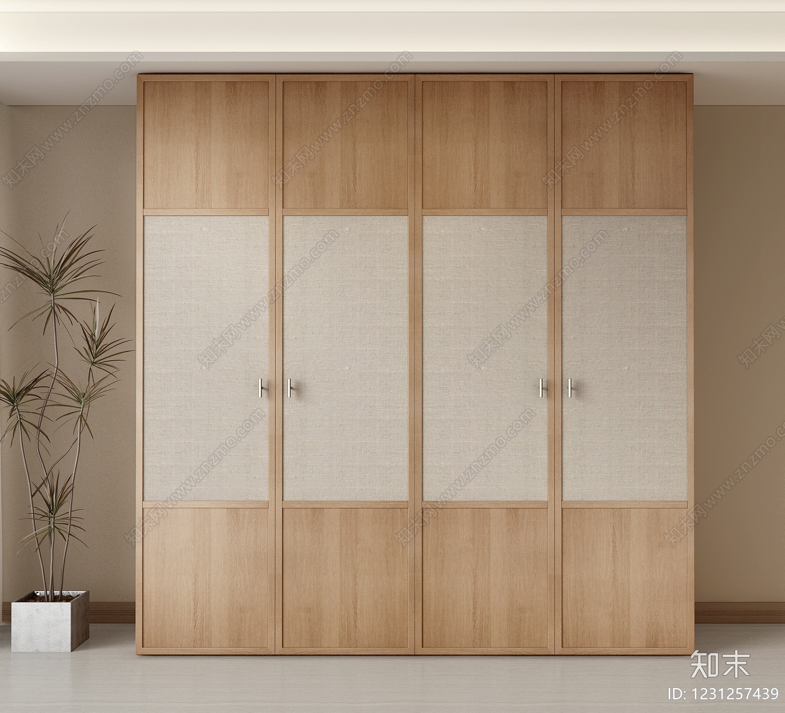 原木风衣柜SU模型下载【ID:1231257439】