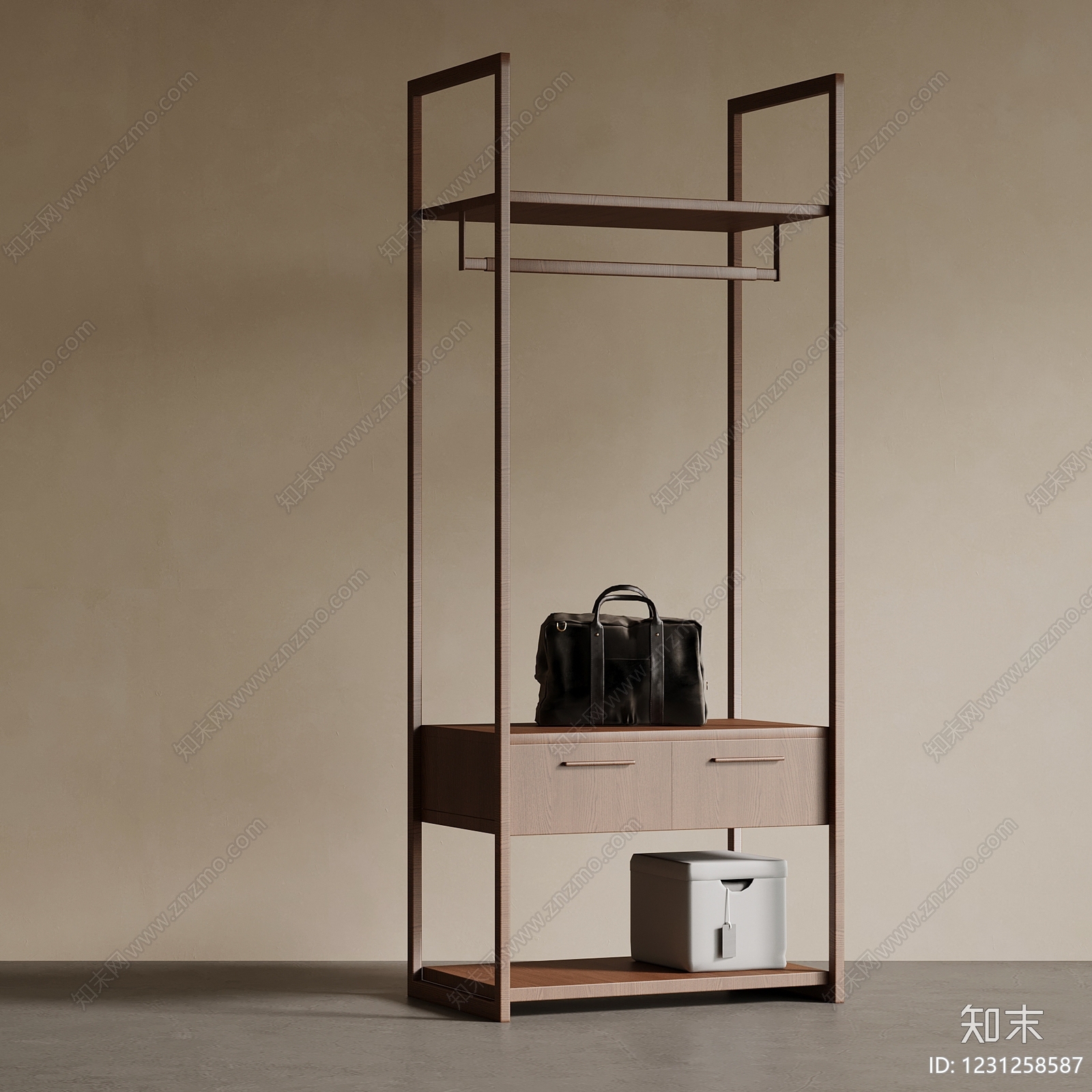 意式极简衣柜3D模型下载【ID:1231258587】