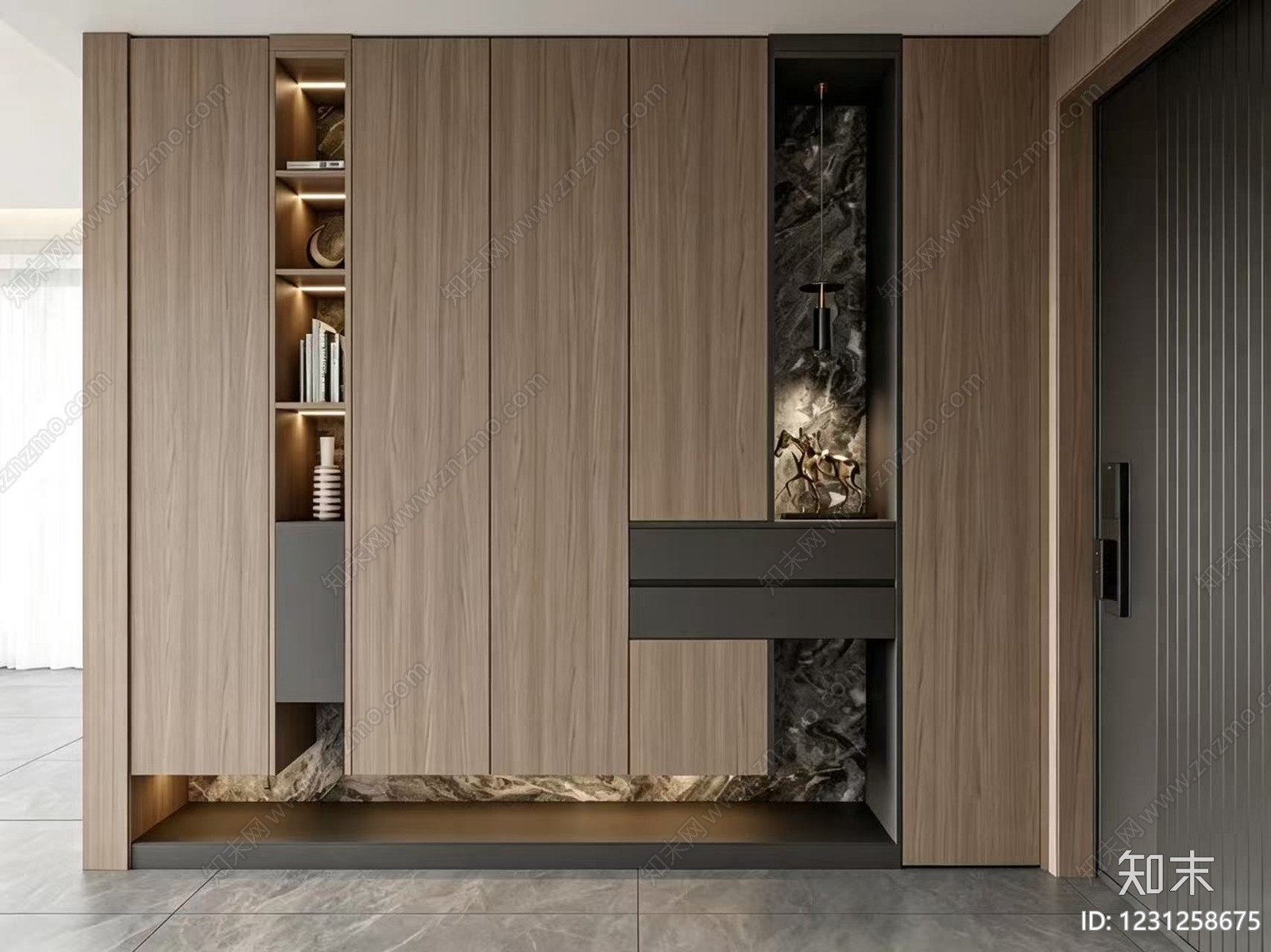 意式极简玄关3D模型下载【ID:1231258675】