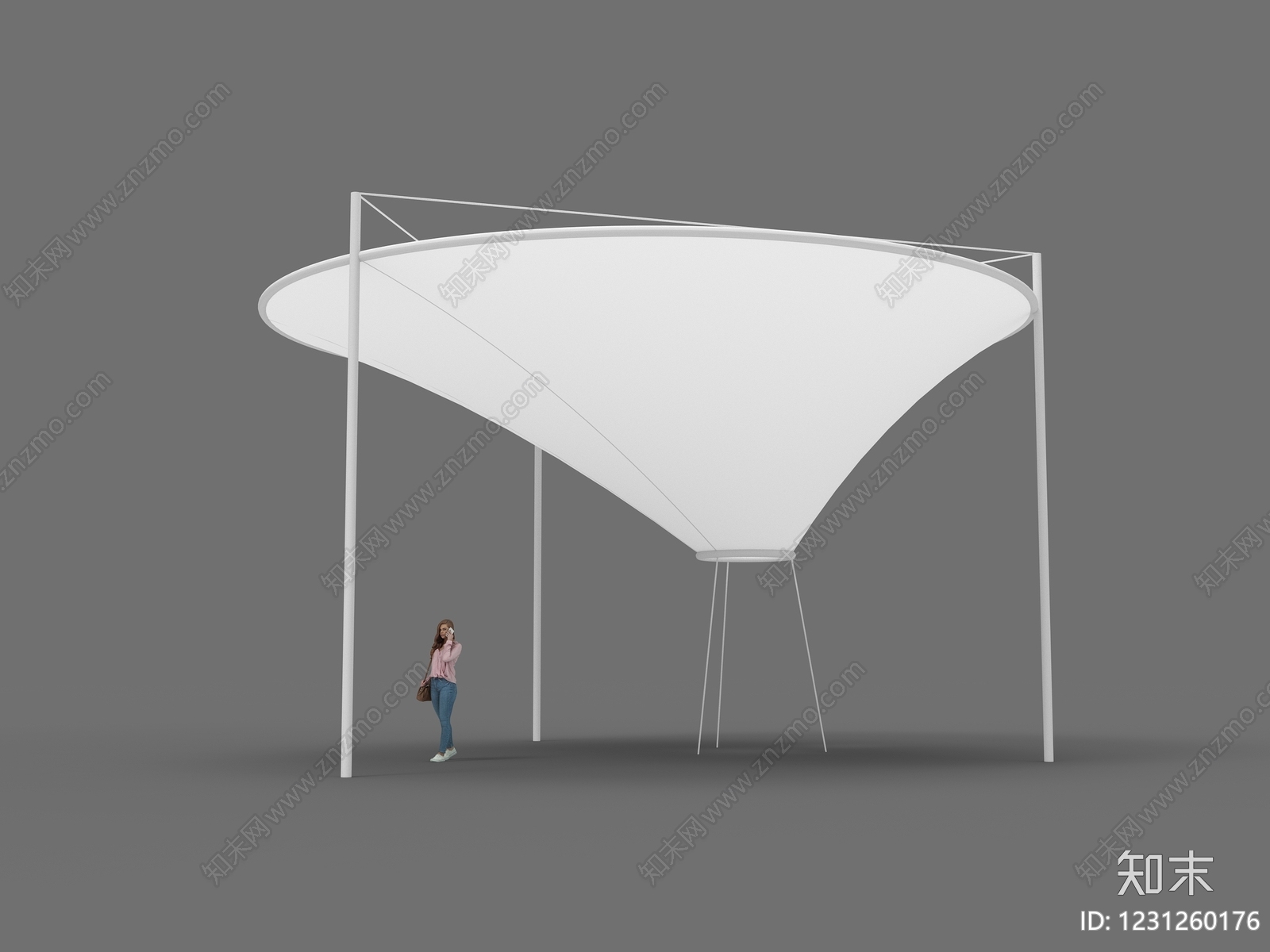 极简遮阳设施3D模型下载【ID:1231260176】