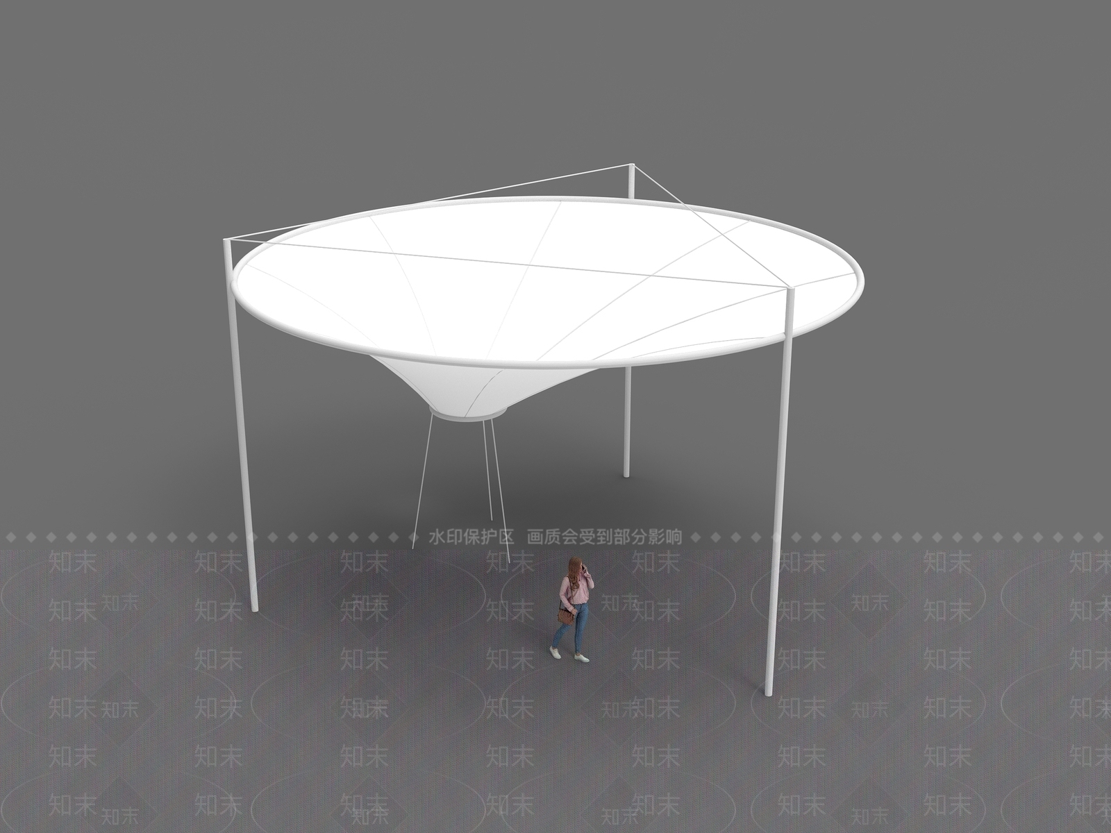 极简遮阳设施3D模型下载【ID:1231260176】