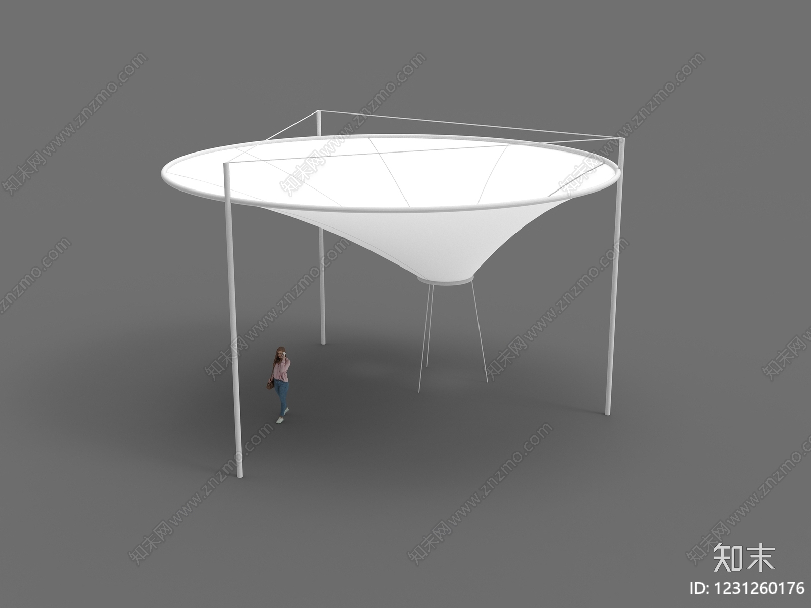 极简遮阳设施3D模型下载【ID:1231260176】
