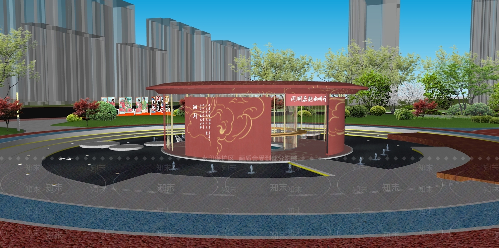 口袋公园SU模型下载【ID:1231262069】