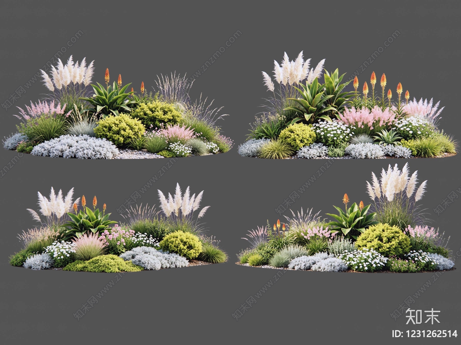 现代主义花境SU模型下载【ID:1231262514】