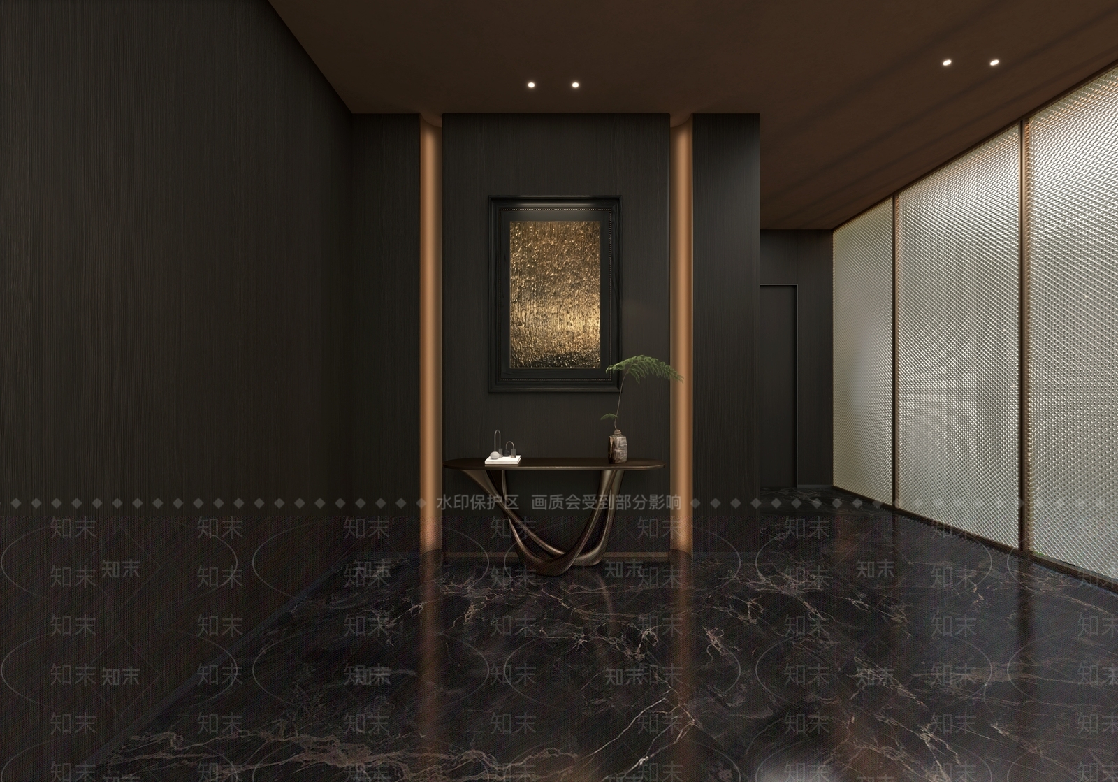 轻奢走廊3D模型下载【ID:1231263540】