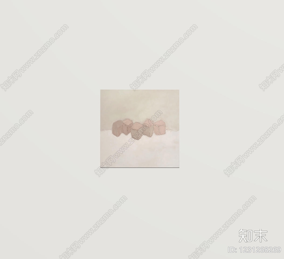 侘寂抽象画SU模型下载【ID:1231268269】