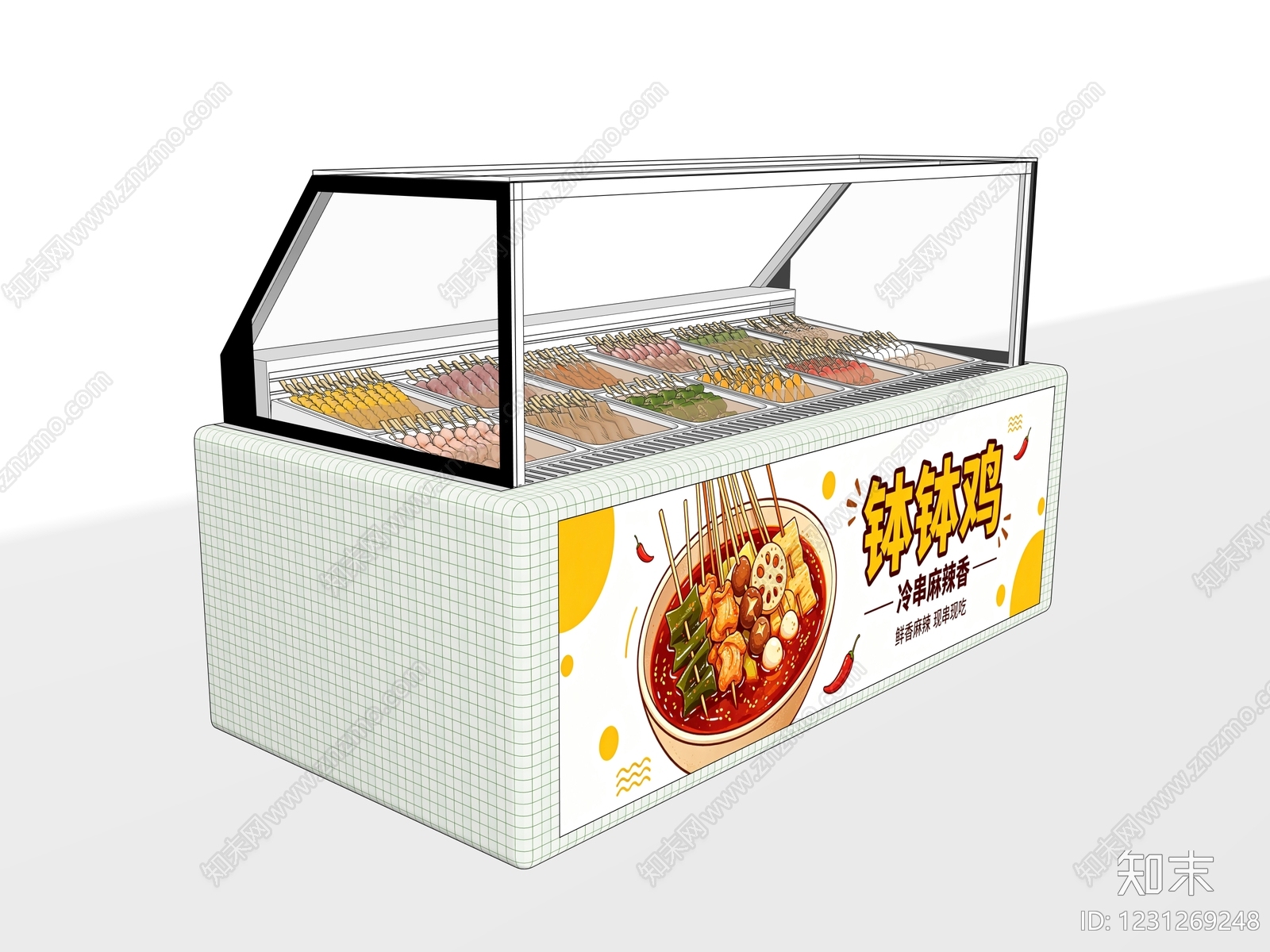 现代展柜SU模型下载【ID:1231269248】