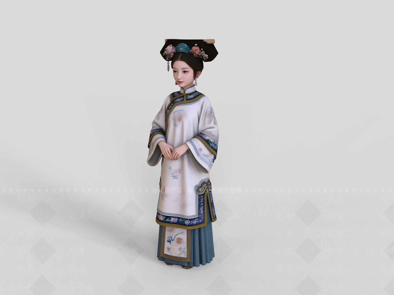中式虚拟人物SU模型下载【ID:1231269469】