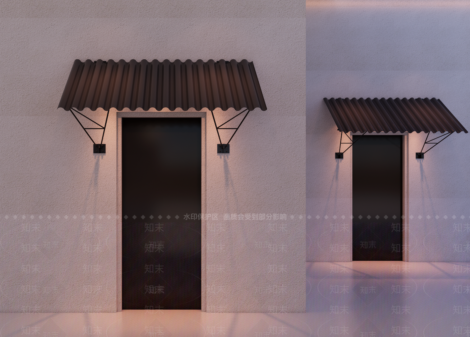 工业风雨棚SU模型下载【ID:1231270880】